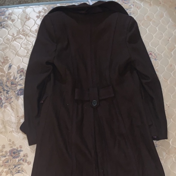 RETRO PROJEK RAW SILKY INTERIOR BUTTON UP WOOL COAT - Picture 4 of 6